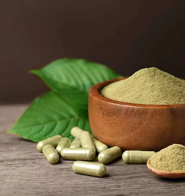 Kratom powder and capsules prepared for export